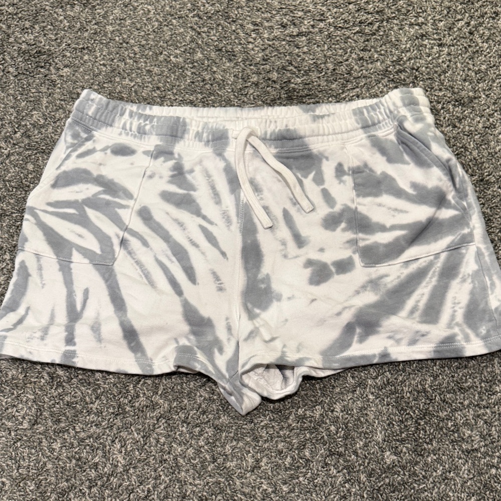 Lucky Brand Gray and White Athletic Shorts Relaxed Fit